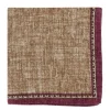 The Nines Pochette Costume|Pochette Costume*Pochette de costume en soie réversible beige et bordeaux