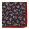 The Nines Pochette Costume|Pochette Costume*Pochette de costume en soie bleu marine à motifs paisley
