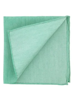 The Nines Pochette Costume|Pochette Costume*Pochette de costume verte en soie et lin nattés Bergame