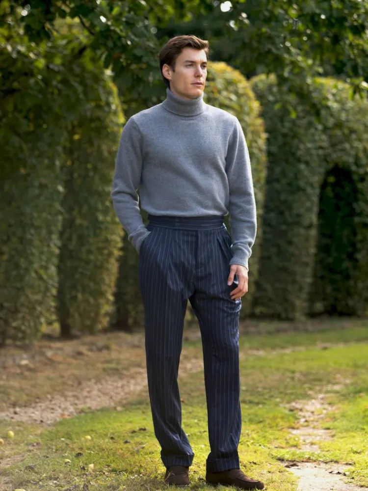 The Nines Pull Col Roulé*Pull col roulé en laine gris orage