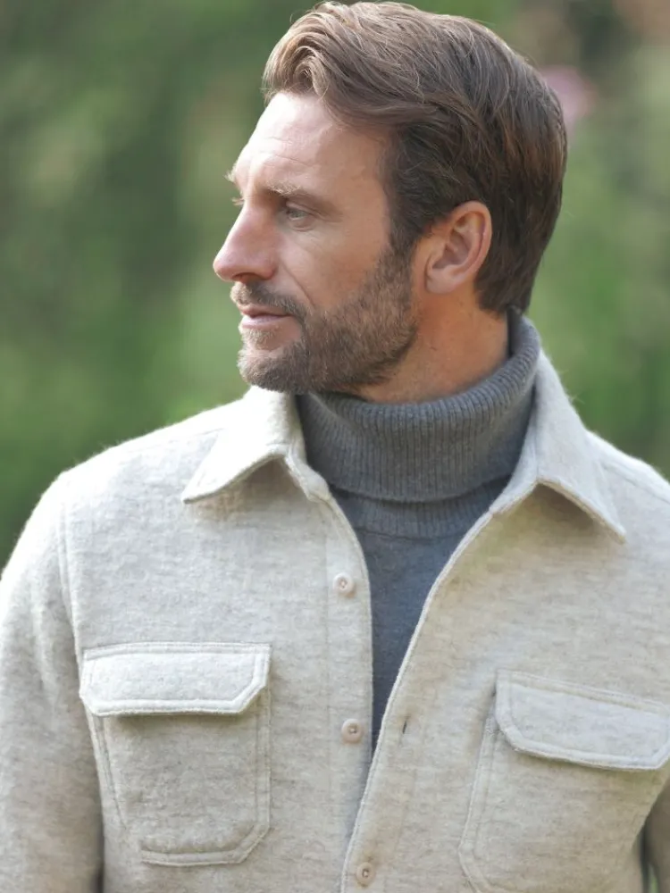 The Nines Pull Col Roulé*Pull col roulé en laine gris orage