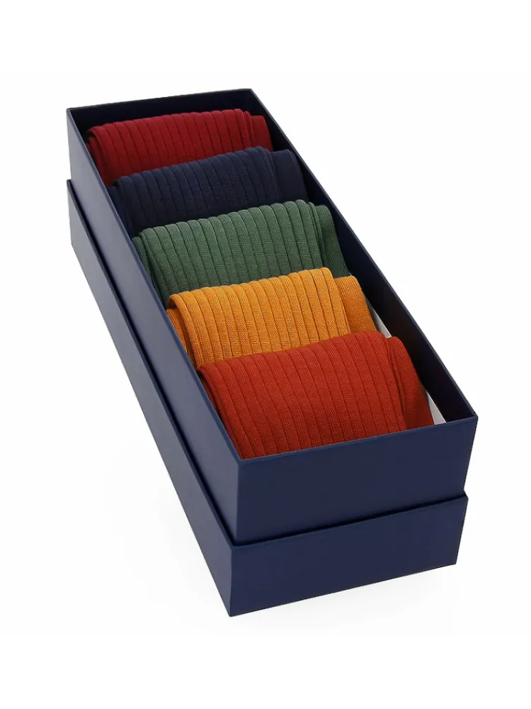 The Nines Chaussettes Fil D'Écosse*Semainier chaussettes fil d'Écosse - Ivy League