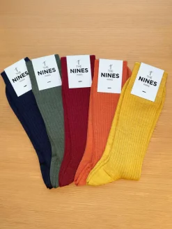 The Nines Chaussettes Laine*Semainier de 5 paires de chaussettes en laine vierge - Ivy League