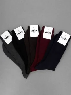 The Nines Chaussettes Laine*Semainier de 5 paires de chaussettes en laine vierge