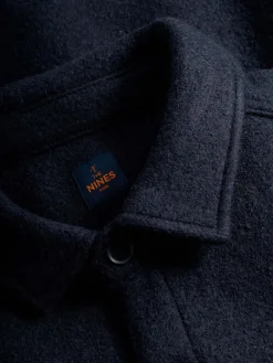 The Nines Surchemise*Surchemise en laine bouillie bleu marine