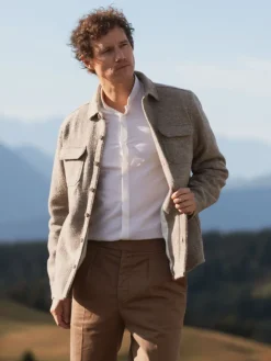 The Nines Surchemise*Surchemise en laine bouillie beige