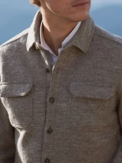 The Nines Surchemise*Surchemise en laine bouillie beige