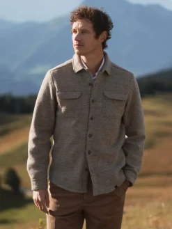 The Nines Surchemise*Surchemise en laine bouillie beige