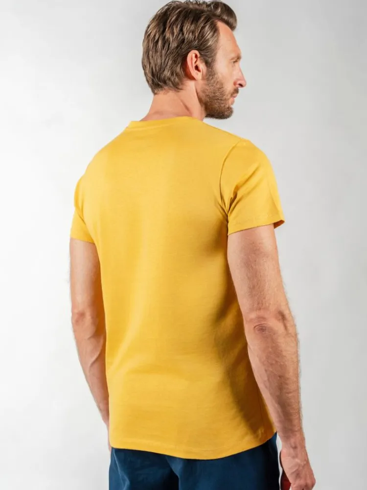 The Nines T-Shirt Lin*T-shirt en lin et coton bio jaune