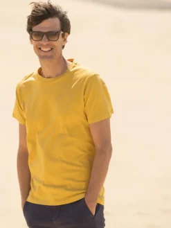 The Nines T-Shirt Lin*T-shirt en lin et coton bio jaune