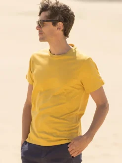The Nines T-Shirt Lin*T-shirt en lin et coton bio jaune