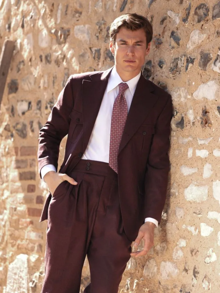 The Nines Veste Saharienne*Veste saharienne en flanelle bordeaux Litha